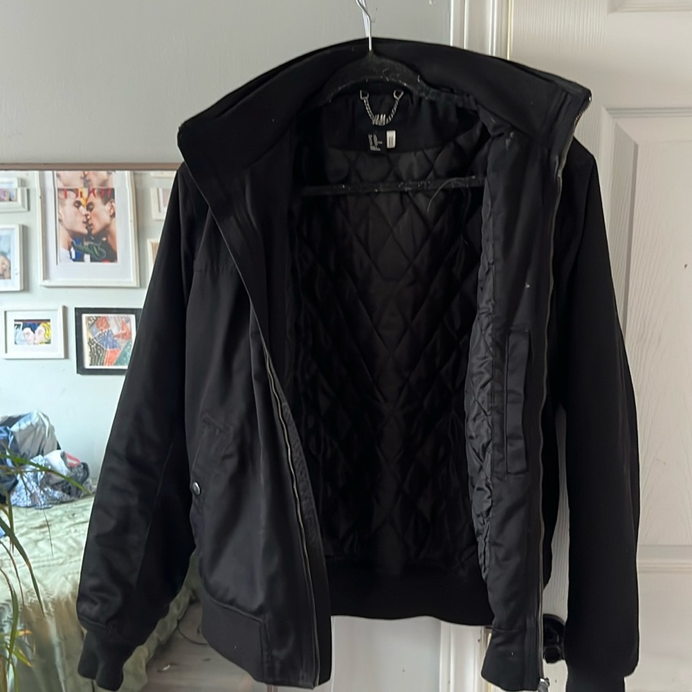 H&M men’s black car coat